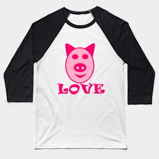 Pig Love Loves Pigs Baseball T-Shirt